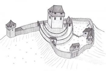 Čertův hrádek - možná podoba hrádku nad Oklukou (© IvoR, 12/2012)