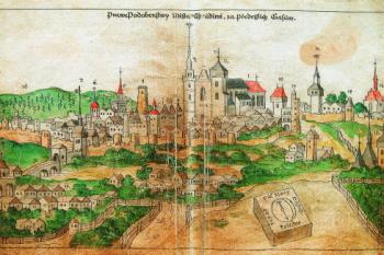 Veduta města Chrudimi, 1771 (© Josef Cereghetti (in Historický atlas měst České republiky, svazek č.13 - Chrudim))