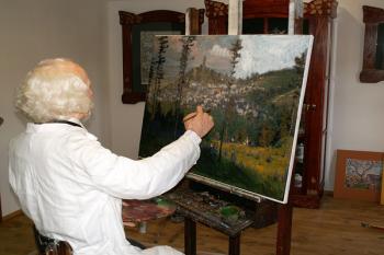 Bohumír Jaroněk maloval akvarelem, kvašem i olejem, vyryl řadu grafických listů nebo barevných dřevorytů. ( © Miroslav BITTER 08/2007)