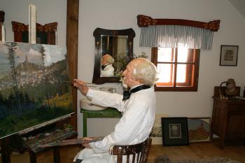 Jaroněk se narodil 23. dubna 1866. Z celkového počtu asi 3000 obrazů namaloval Jaroněk v přírodě. Maloval akvarelem, olejem, temperou aj. ( © Miroslav BITTER 08/2007)