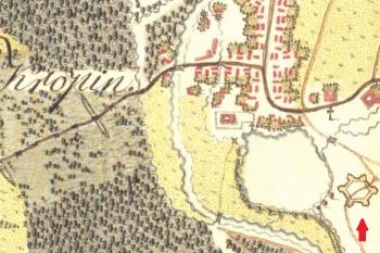 Hrad na I. vojenském mapování – josefském z let 1764-1783. (zdroj: http://oldmaps.geolab.cz)