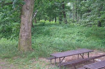posezení na ploše hrádku, západní příkop a val ( © Ondřej Štěpánek 06/2006)