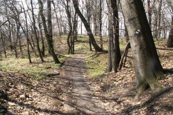 V popředí plošina na které stával hrad Landek ( © Miroslav BITTER 04/2007)