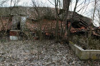 areál tvrze od severu ( © Pavel Zany Komárek 19. 4. 2006)