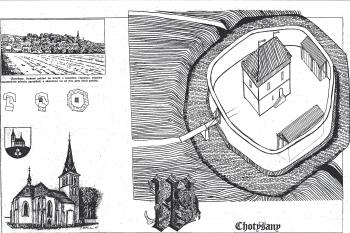 rekonstrukce tvrze podle P. Chotěbora (© jan heřman, 02/2012)