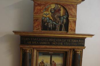 renesanční náhrobkový oltář z kostela v expozicích zámku (© Jaromír Schoffer, 07/2010)
