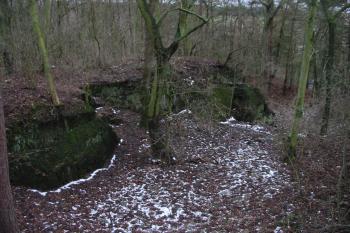 jz.příkop,vytesaný ve skále (© D Dohňanský, 01/2016)