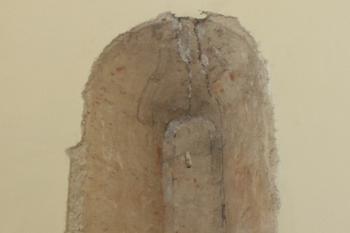 románské okénko v apsidě ( © Milan Caha 04/2008)