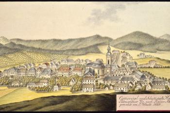 Město na obr. I.A.Venuta z roku 1815 (© Ing. Karel Kubín, 09/2017)