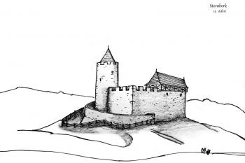 autorova vize podoby sídla ve 13.století ( © Ondřej Štěpánek 01/2008)