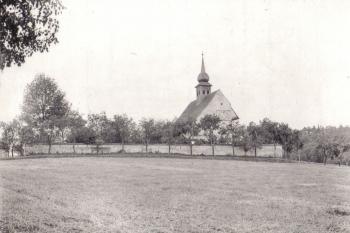 Veveří - kostel Nanebevzetí Panny Marie - Fotografie z první pol. 20.století (soukr.sbírka IvoR) ( © anon.)