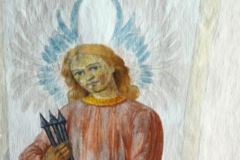 freska u vchodu (© Alena Volná, 8/2008)