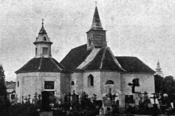 kostel za první republiky ( © Lintner, Jan. Hřbitovní kostel sv. Marka v Soběslavi. V Soběslavi: Jan Lintner, 1936)