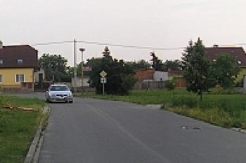 celkový pohled na pravděpodobné místo tvrze- od silnice napravo ( © Ondřej Štěpánek 07/2008)