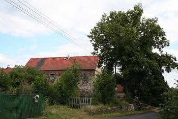 Tvrz a památná lípa od severu (© Ivan Grisa, 07/2008)