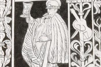 figurální sgrafitová výzdoba fasády zámku ( © Jan P. Štěpánek 05/2009)