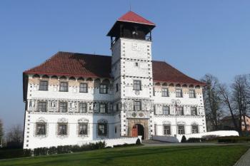 vstupní průčelí staroveského zámku od jihovýchodu ( © Jan P. Štěpánek 05/2009)