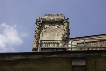 větrací věžička se secesními ornamenty ( © Milan Caha 07/2008)
