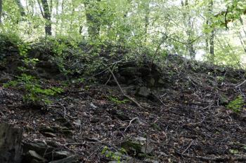 Pohled z parkánu na severní stranu nového předhradí ( © Iva Spurná 28.9.2009)