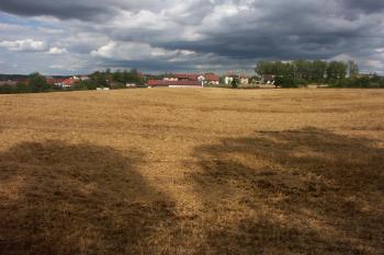 hradiště v místě prvního valu s příkopem ( © Milan Caha 08/2008)