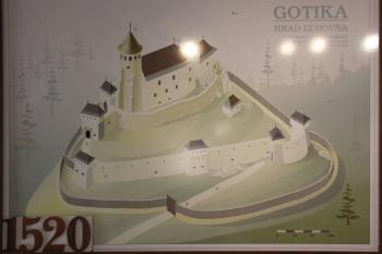 podoba hradu kolem roku1520 (© Luděk Vláčil, 07/2014)