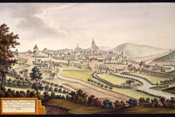 Město na obr. I.A.Venuta z roku 1810 (© Ing. Karel Kubín, 09/2017)