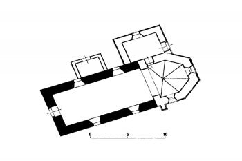  (© A. Merhautová: Raně středověká architektura v Čechách, Academia, Praha 1971)