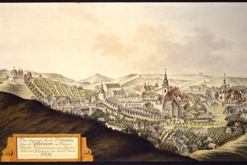 Město na obr. I.A.Venuta z roku 1809 (© Ing. Karel Kubín, 09/2017)