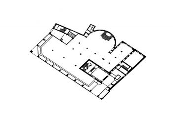 půdorys přízemí (© Kaniová, Petra (ed.): Průvodce architekturou Opavy, Národní památkový ústav, územní odborné pracoviště v Ostravě, Ostrava 2011)