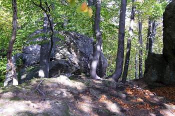 pohled od západu na severní skalní blok ( © Jan P. Štěpánek 10/2007)