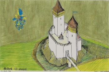rekonstrukce hradu podle R. Vrly (© jan heřman, 02/2012)