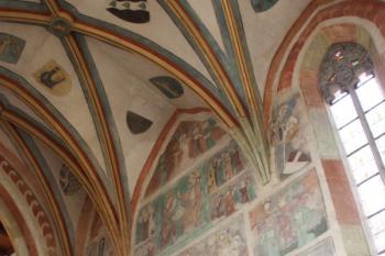 Výmalba západní části severní stěny presbytáře ( © Ivan Grisa 03/2010)