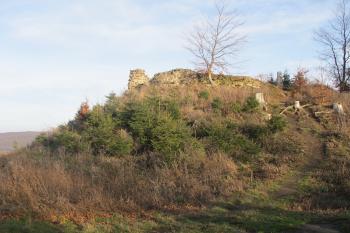 Hradní jádro, v popředí 2.předhradí ( © Dušan Dohňanský 12/2019)