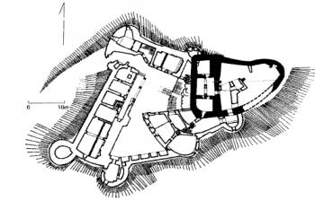 půdorys hradu (© L. Lakwaj, P. Stepien)