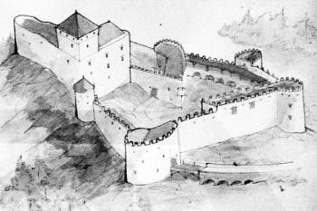 rekonstrukce stavu po 5. fázi ( © hradní expozice)