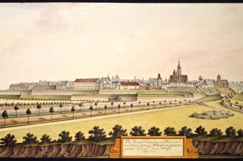 Hradec Králove na vedutě I.A.Venuta z roku 1809 (© Ing. Karel Kubín, 09/2017)