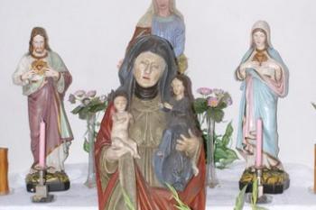 Socha sv. Anny Samotřetí (r. 2009 nahrazena kopií) (© Jaroslav Barák, 07/2008)