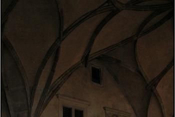 Dvojitý portál v severní stěně Vladislavského sálu ( © Petr Turyna 12/2005)