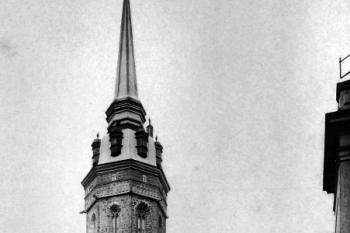 západní část od jihu na počátku 20. století (© Gurlitt, Cornelius: Beschreibende Darstellung der älteren Bau- und Kunstdenkmäler des Königreichs Sachsen, Band 33. Bautzen (Stadt), C. C. Meinhold & Sohne, Dresden 1909)
