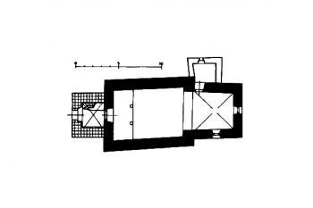 půdorys kostela ( © B. Samek: Umělecké památky Moravy a Slezska, část 2. [J/N], Academia, Praha 1999)