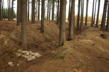 příkop a val na jihovýchodě ( © Milan Caha 10/2008)