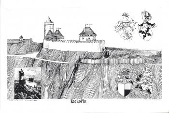 Rekonstrukce hradu podle R. Vojkovského (© jan heřman, 02/2012)