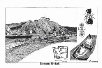 Komorní Hrádek - situace v 19. století (© jan heřman, 02/2012)