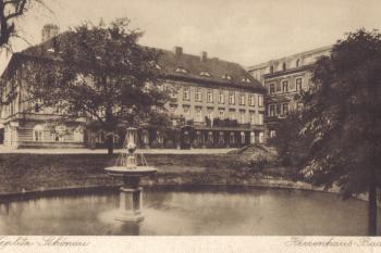 Teplice - Pohlednice s motivem Panského domu lázeňského komplexu Beethoven (soukr. sbírka IvoR) (© THEODOR ASCHERL - Teplitz - Schönau 1927)