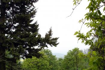 Půlkruhové bašty na severovýchodě opevnění jádra ( © Iva Spurná 7.5.2007)