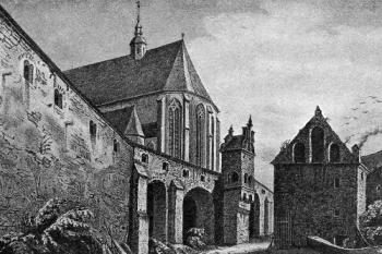 kostel od jihovýchodu ( © Lutsch, Hans: Bilderwerk Schlesischer Kunstdenkmäler. Textband, Kuratorium des Schlesischen Museums der Bildenden Künste, 1903)