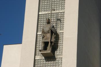 Socha sv. Václava na věži (© Jiří Špaček, 11/2015)