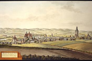 Město na obr. I.A.Venuta z roku 1819 (© Ing. Karel Kubín, 09/2017)