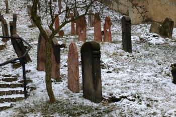 skupina starších náhrobníků ( © Milan Caha 02/2009)