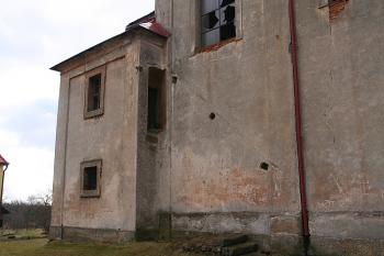 Otisk vnějšího schodiště na severní oratoř (© Ivan Grisa, 03/2009)